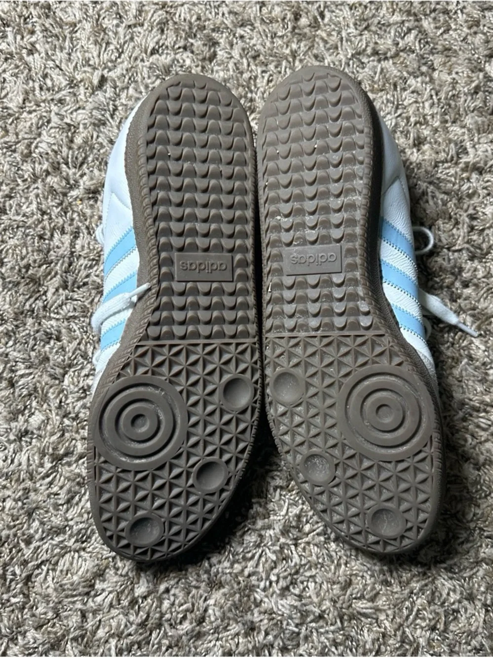 Adidas Samba OG White Light Blue Gum Leather Sneakers Men’s Size 13 Soccer Shoes